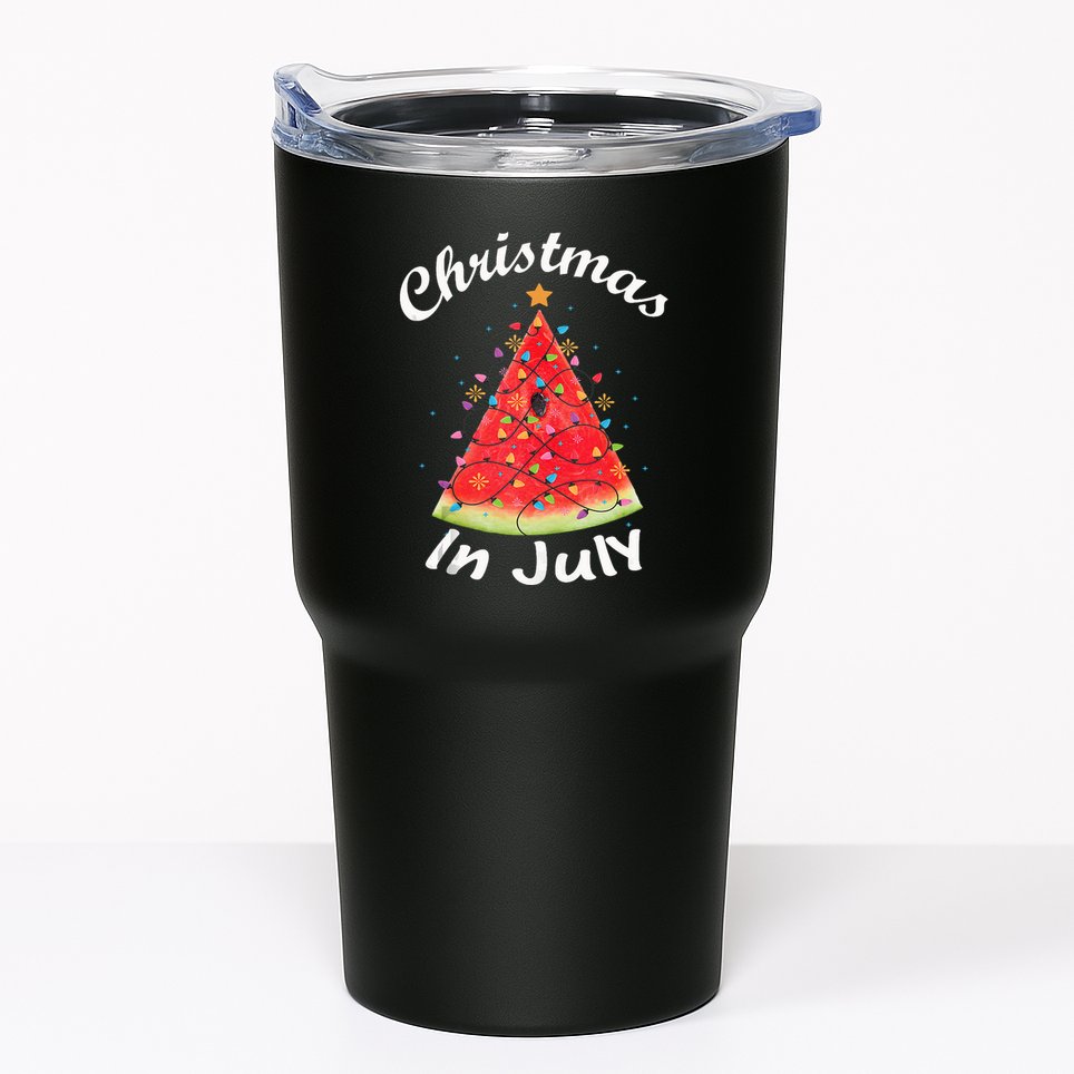 Christmas In July Melon Xmas Tree Summer Tank Top Tumbler