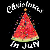 Christmas In July Melon Xmas Tree Summer Tank Top Poster