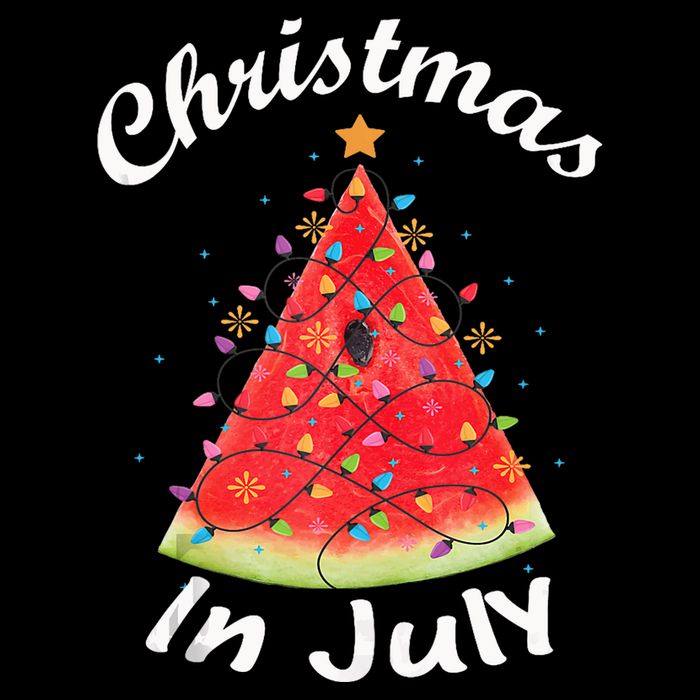 Christmas In July Melon Xmas Tree Summer Tank Top Poster