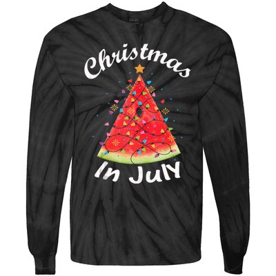 Christmas In July Melon Xmas Tree Summer Tank Top Tie-Dye Long Sleeve Shirt