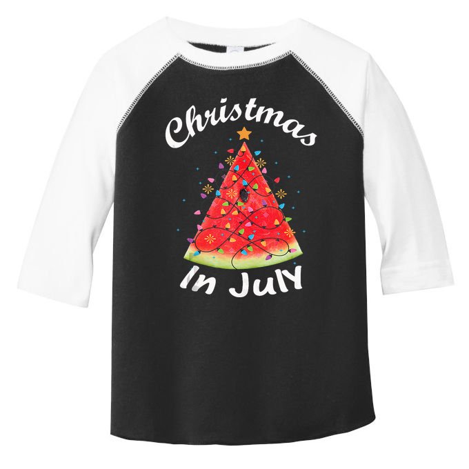 Christmas In July Melon Xmas Tree Summer Tank Top Toddler Fine Jersey T-Shirt
