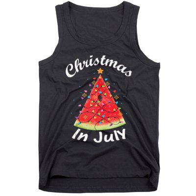 Christmas In July Melon Xmas Tree Summer Tank Top Tank Top