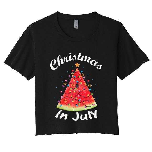 Christmas In July Melon Xmas Tree Summer Tank Top Crop Top