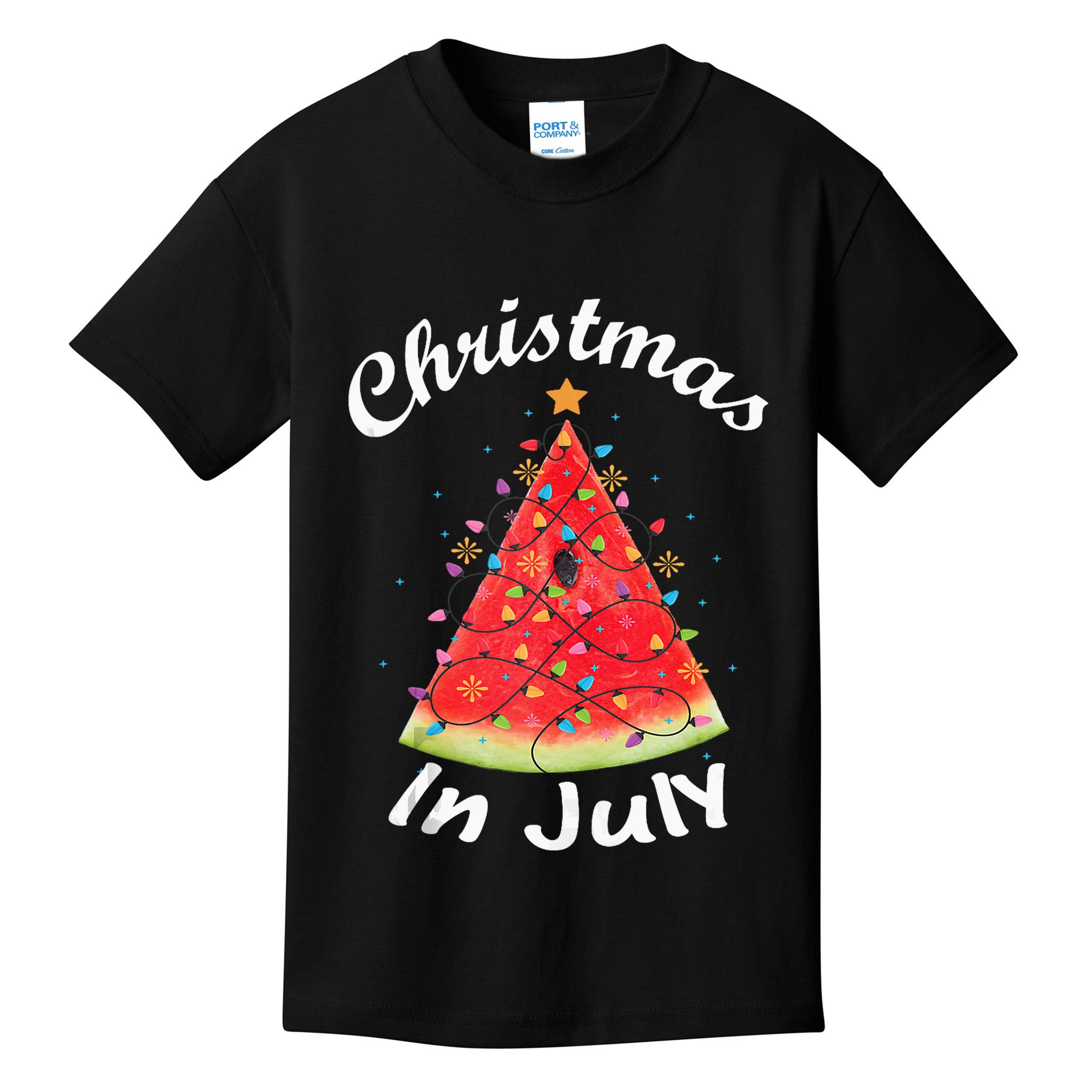 Christmas In July Melon Xmas Tree Summer Tank Top Kids T-Shirt