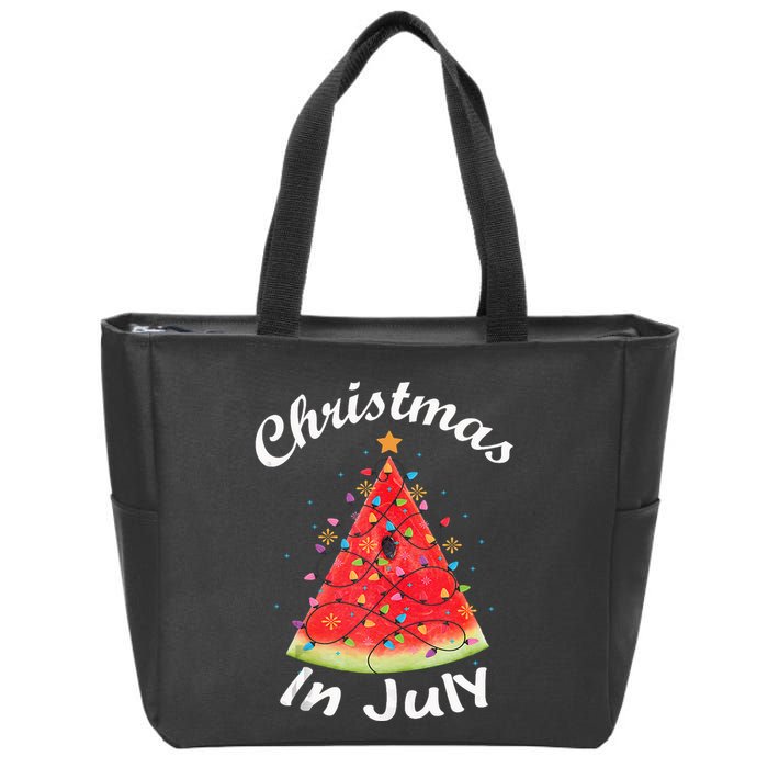 Christmas In July Melon Xmas Tree Summer Tank Top Zip Tote Bag