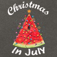 Christmas In July Melon Xmas Tree Summer Tank Top Cotton Canvas Backpack