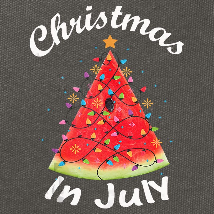 Christmas In July Melon Xmas Tree Summer Tank Top Cotton Canvas Backpack