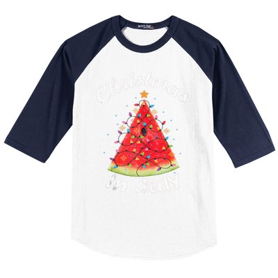 Christmas In July Melon Xmas Tree Summer Tank Top Baseball Sleeve Shirt