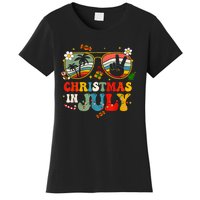 Christmas In July Sunglasses Xmas Tree Summer Women's T-Shirt