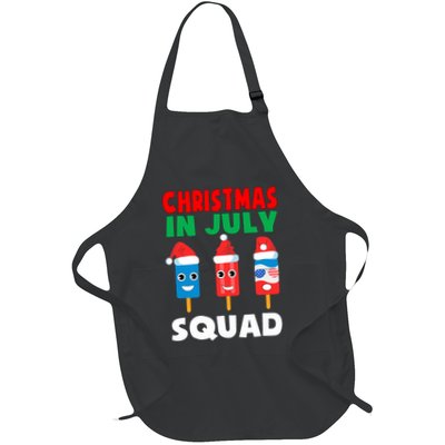 Christmas In July Squad Crew Cute Ice Pops In Santa Hat Apron
