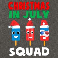 Christmas In July Squad Crew Cute Ice Pops In Santa Hat Cotton Canvas Backpack