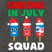 Christmas In July Squad Crew Cute Ice Pops In Santa Hat Vector Backpack