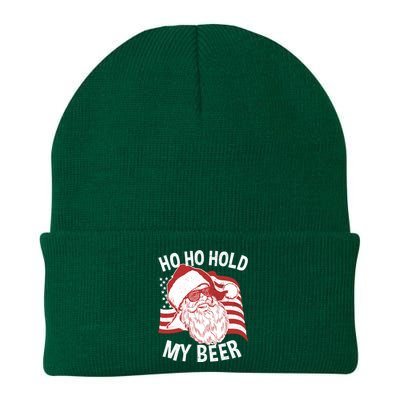 Christmas In July Funny | Santa Ho Ho Hold My Beer Knit Cap Winter Beanie