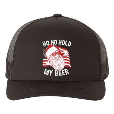 Christmas In July Funny | Santa Ho Ho Hold My Beer Yupoong Adult 5-Panel Trucker Hat