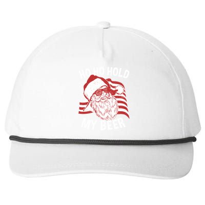 Christmas In July Funny | Santa Ho Ho Hold My Beer Snapback Five-Panel Rope Hat