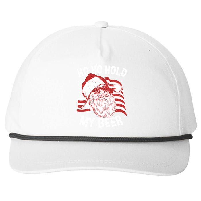 Christmas In July Funny | Santa Ho Ho Hold My Beer Snapback Five-Panel Rope Hat