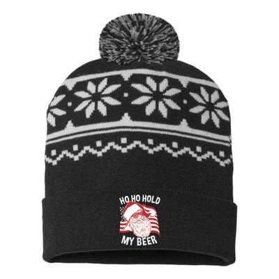 Christmas In July Funny | Santa Ho Ho Hold My Beer USA-Made Snowflake Beanie