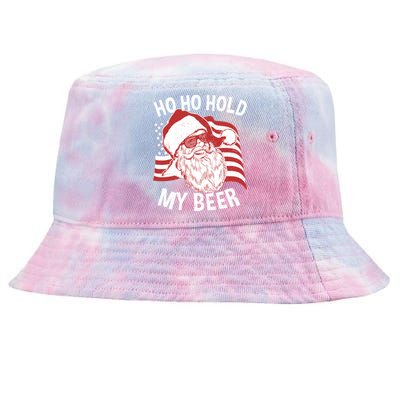 Christmas In July Funny | Santa Ho Ho Hold My Beer Tie-Dyed Bucket Hat