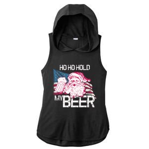 Christmas In July Santa Ho Ho Hold My Beer Funny Gift Ladies PosiCharge Tri-Blend Wicking Draft Hoodie Tank