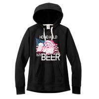 Christmas In July Santa Ho Ho Hold My Beer Funny Gift Women's Fleece Hoodie