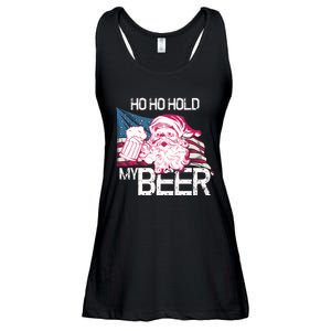 Christmas In July Santa Ho Ho Hold My Beer Funny Gift Ladies Essential Flowy Tank