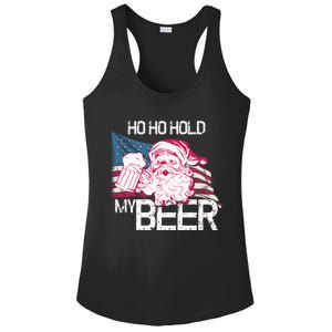 Christmas In July Santa Ho Ho Hold My Beer Funny Gift Ladies PosiCharge Competitor Racerback Tank