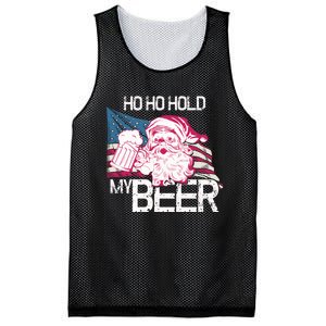 Christmas In July Santa Ho Ho Hold My Beer Funny Gift Mesh Reversible Basketball Jersey Tank