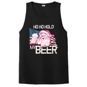 Christmas In July Santa Ho Ho Hold My Beer Funny Gift PosiCharge Competitor Tank