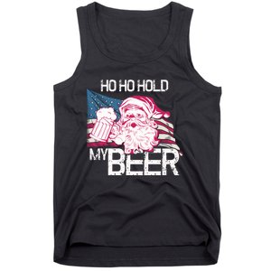 Christmas In July Santa Ho Ho Hold My Beer Funny Gift Tank Top