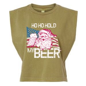 Christmas In July Santa Ho Ho Hold My Beer Funny Gift Garment-Dyed Women's Muscle Tee