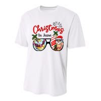 Christmas In June Sunglasses Santa Flamingo Summer Vacation Performance Sprint T-Shirt