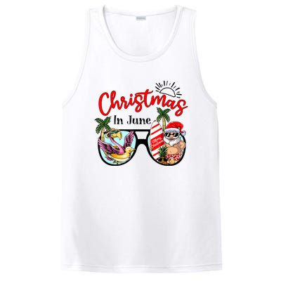 Christmas In June Sunglasses Santa Flamingo Summer Vacation PosiCharge Competitor Tank