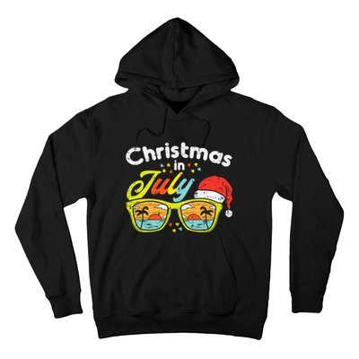 Christmas In July Sunglasses Santa Beach Summer Summer Xmas Hoodie