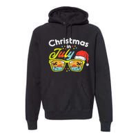 Christmas In July Sunglasses Santa Beach Summer Summer Xmas Premium Hoodie