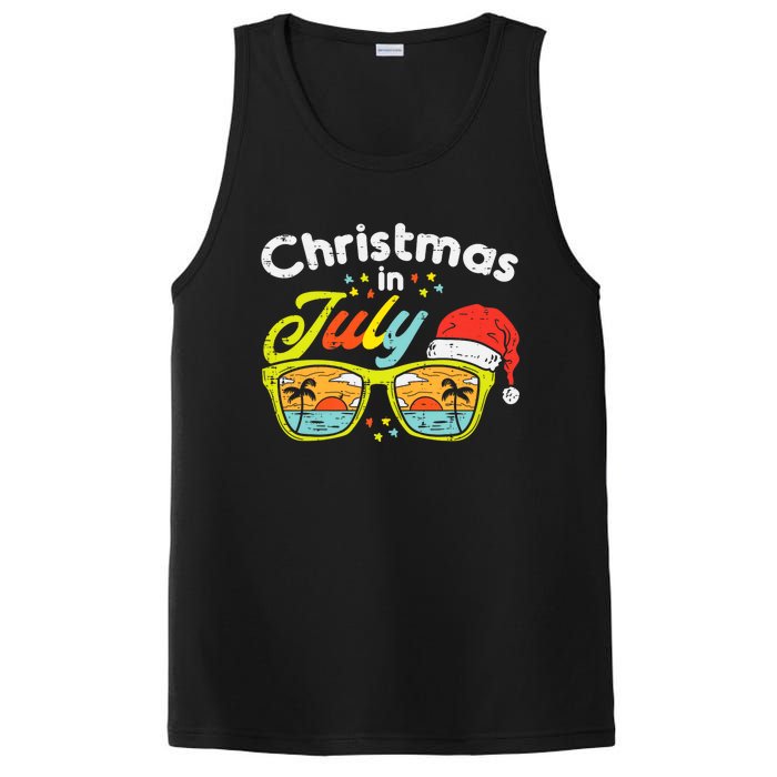 Christmas In July Sunglasses Santa Beach Summer Summer Xmas PosiCharge Competitor Tank