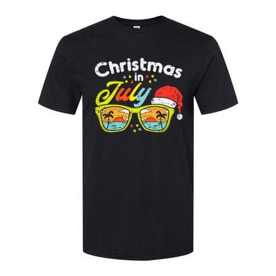 Christmas In July Sunglasses Santa Beach Summer Summer Xmas Softstyle CVC T-Shirt