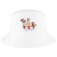 Christmas In July Hawaiian Santa Floatie Summer Cool Comfort Performance Bucket Hat