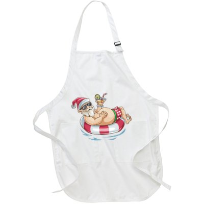 Christmas In July Hawaiian Santa Floatie Summer Apron