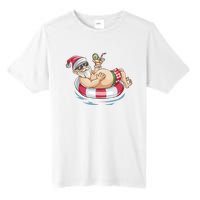 Christmas In July Hawaiian Santa Floatie Summer Tall Fusion ChromaSoft Performance T-Shirt