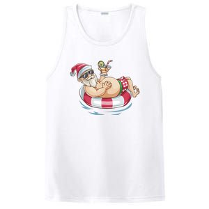 Christmas In July Hawaiian Santa Floatie Summer PosiCharge Competitor Tank