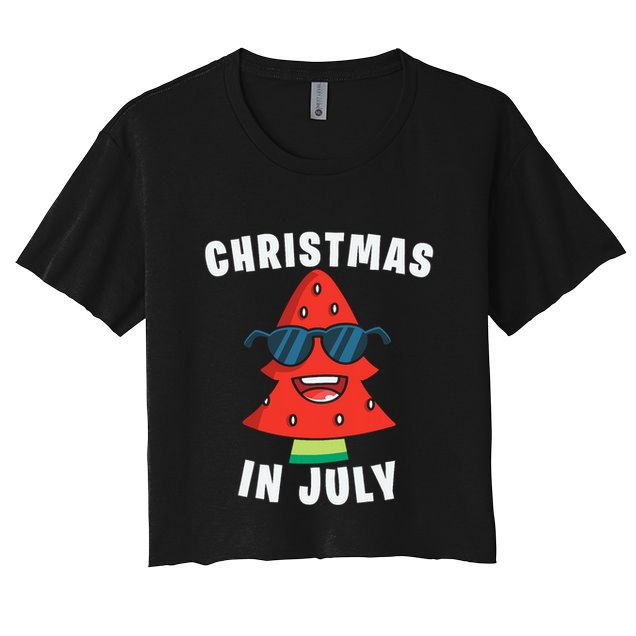 Christmas In July Summer Xmas Decoration Crop Top