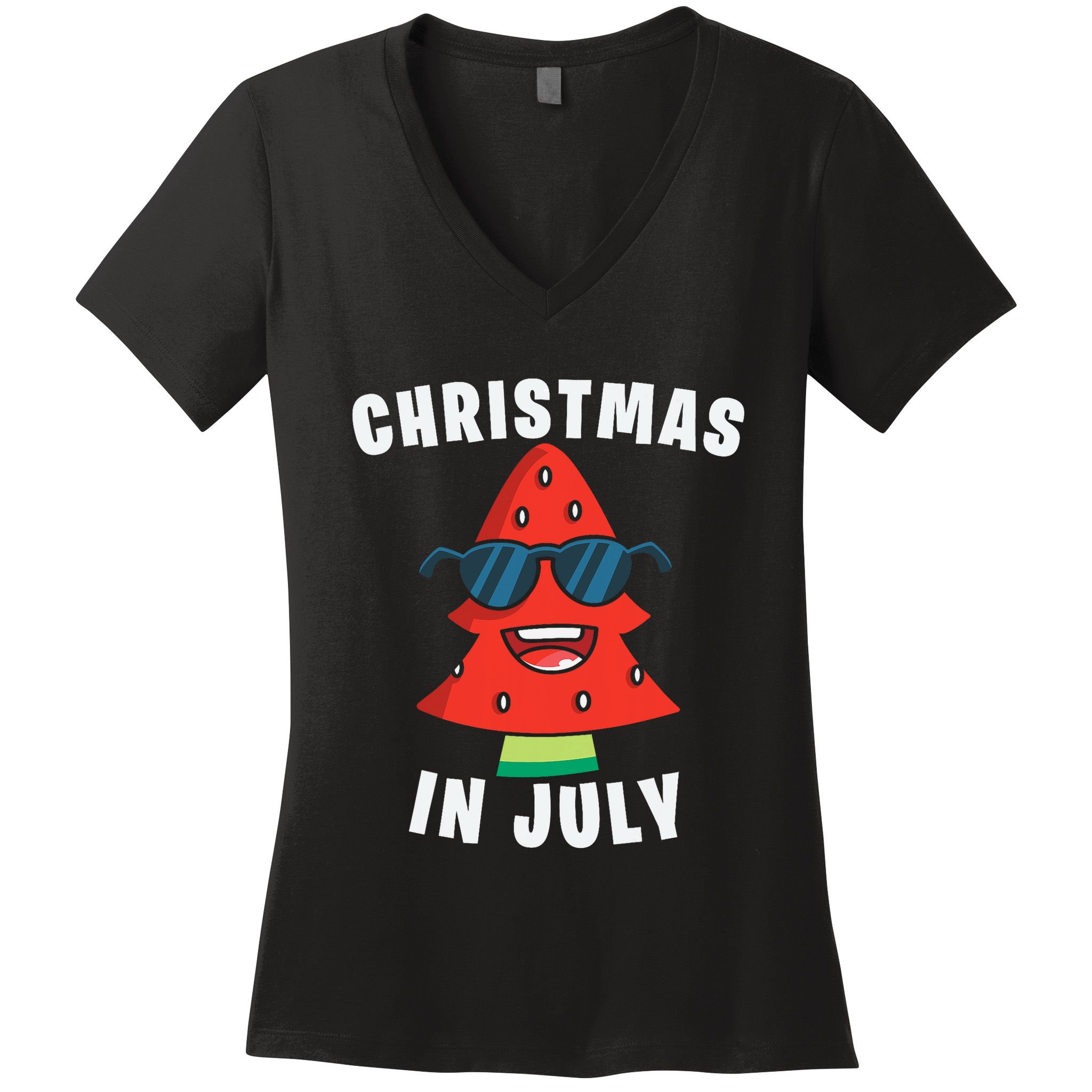 Christmas In July Summer Xmas Decoration Women's V-Neck T-Shirt
