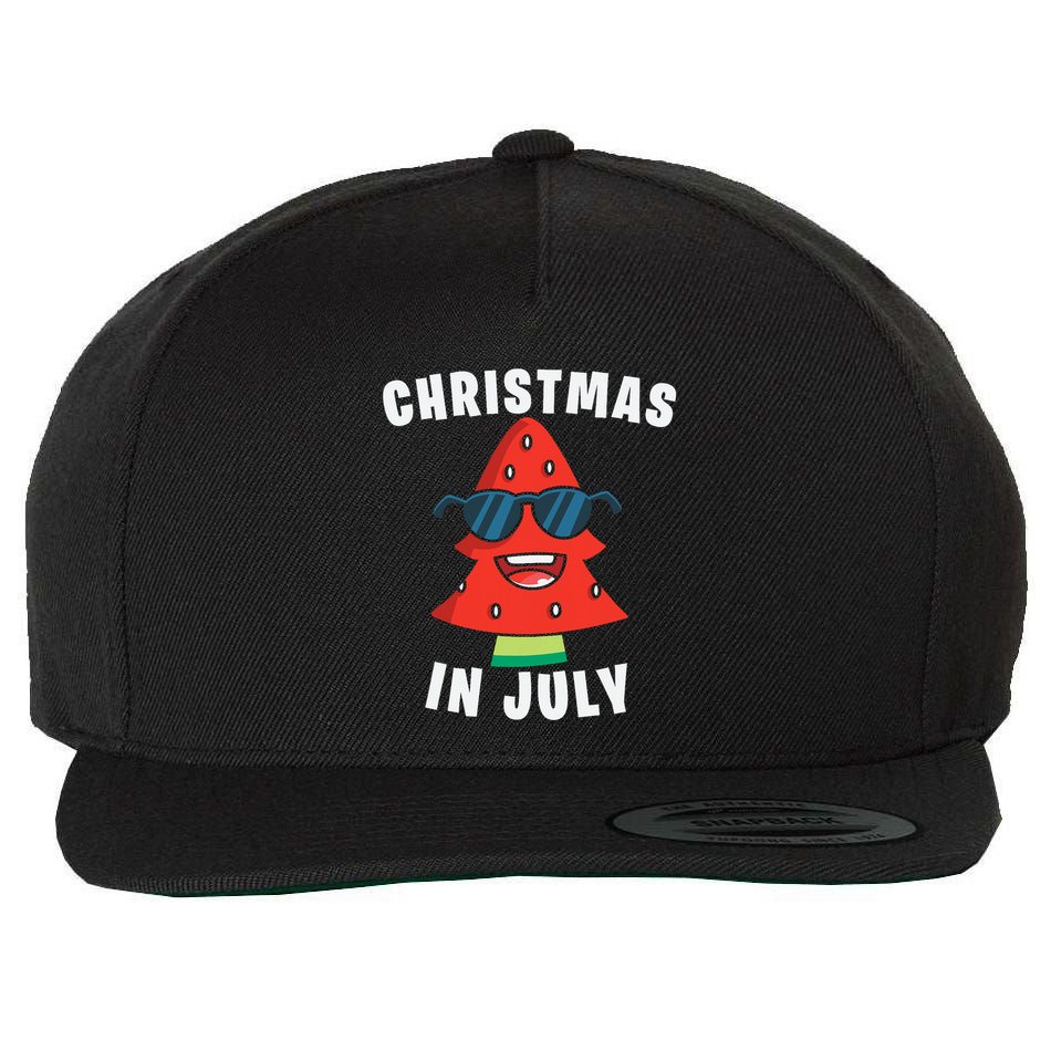 Christmas In July Summer Xmas Decoration Wool Snapback Cap