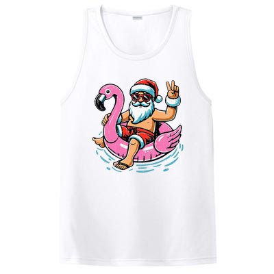 Christmas In July Santa Flamingo Summer Xmas PosiCharge Competitor Tank