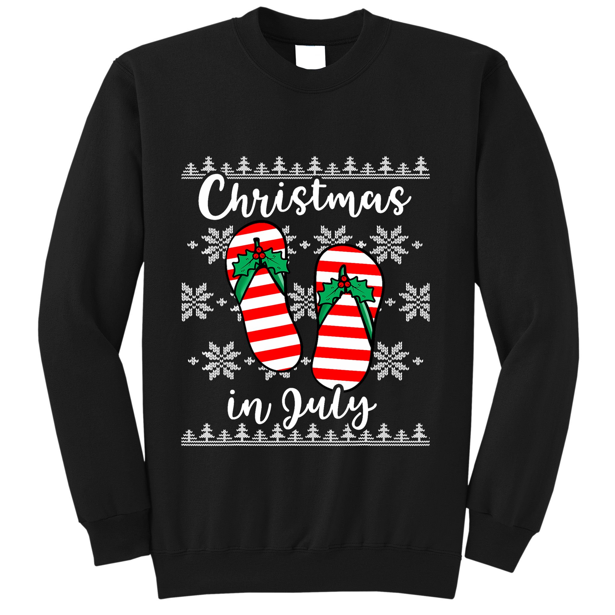 Christmas In July Ugly Christmas Flip Flops Sweatshirt