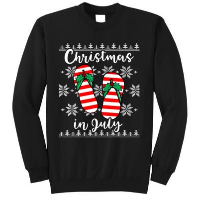 Christmas In July Ugly Christmas Flip Flops Sweatshirt