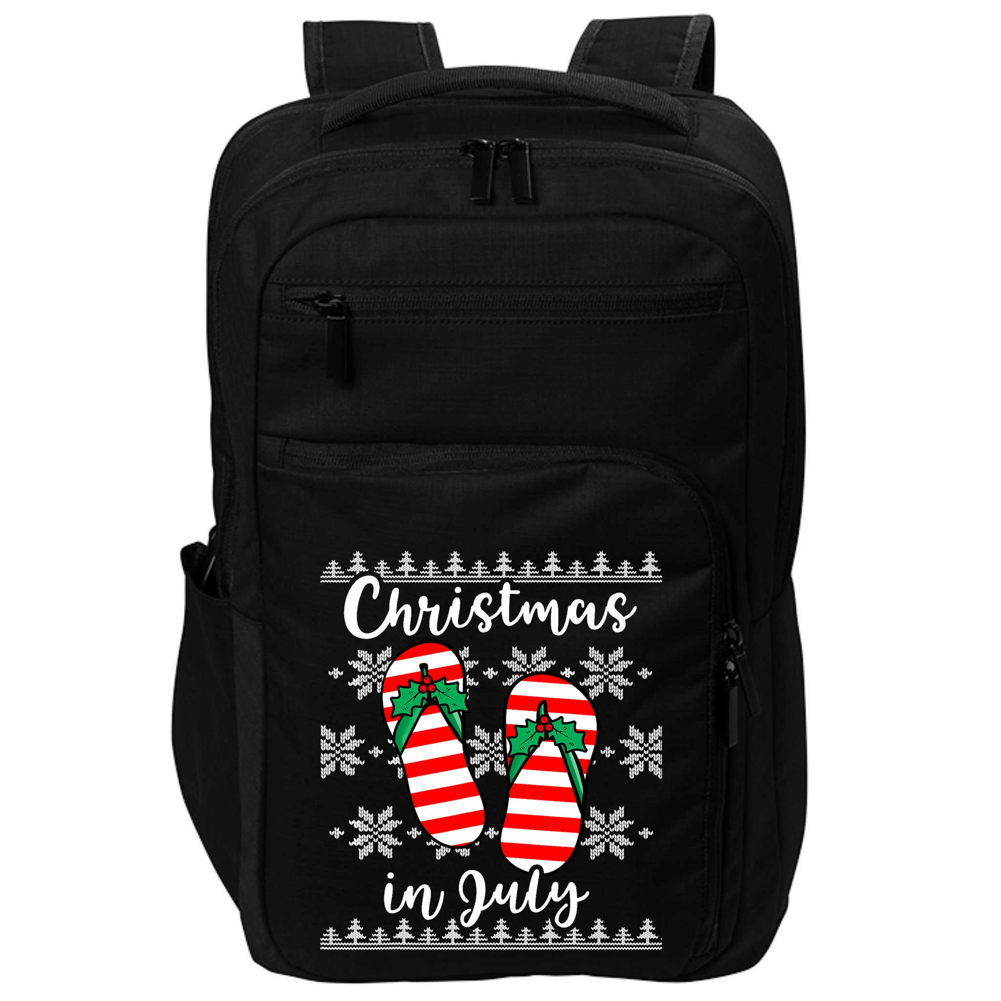 Christmas In July Ugly Christmas Flip Flops Impact Tech Backpack