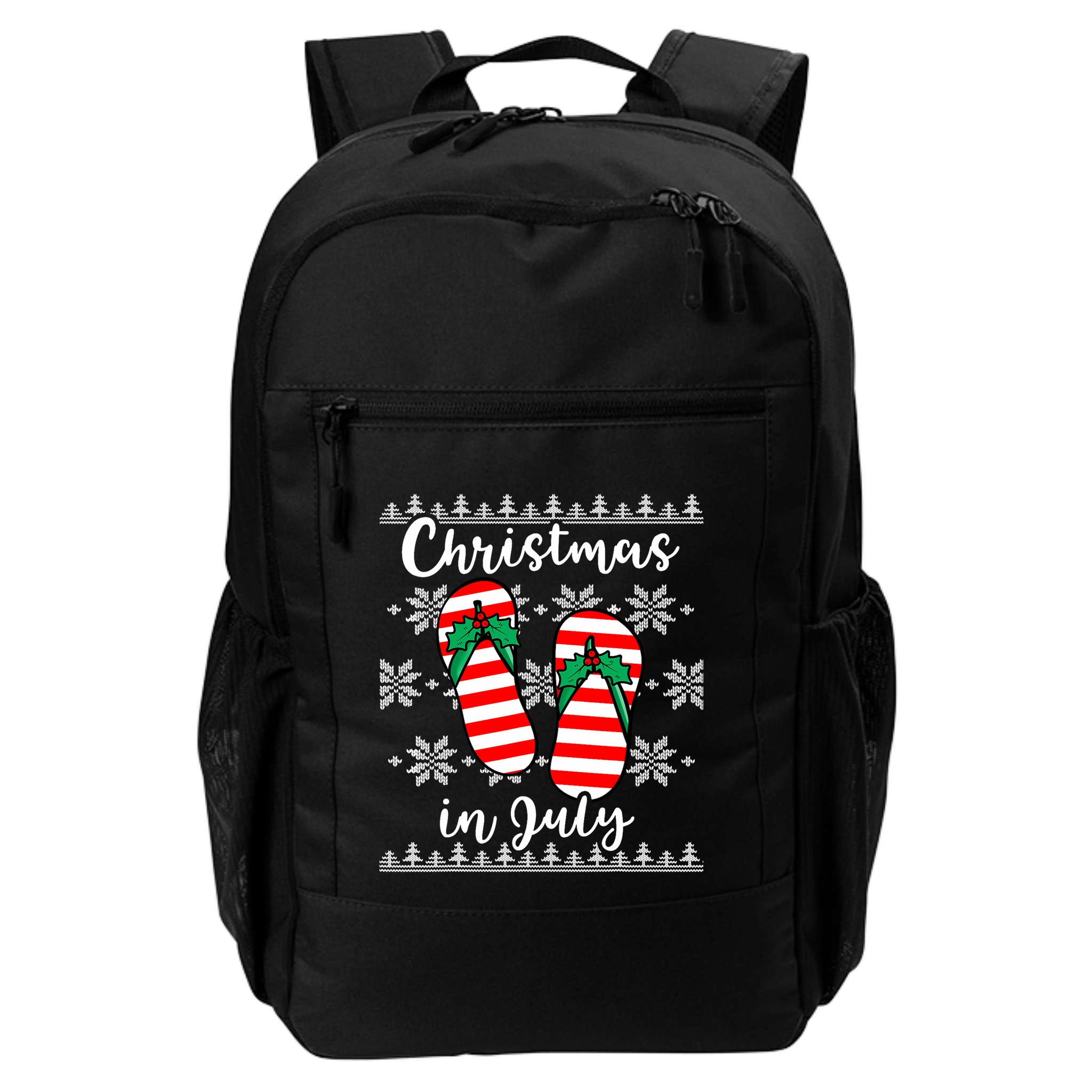 Christmas In July Ugly Christmas Flip Flops Backpack