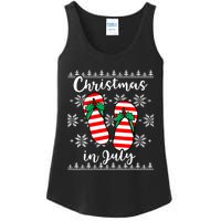 Christmas In July Ugly Christmas Flip Flops Ladies Essential Tank