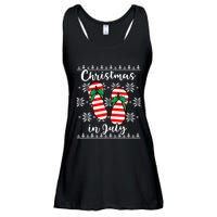 Christmas In July Ugly Christmas Flip Flops Ladies Essential Flowy Tank